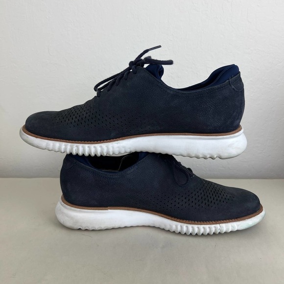 Cole Haan 2.Zerogrand Laser Wingtip Oxfort Blue Shoes Mens Size: 10.5 main image 6